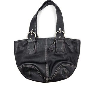 VTG Coach Soho Satchel Black Leather Handbag Bag Purse Y2K